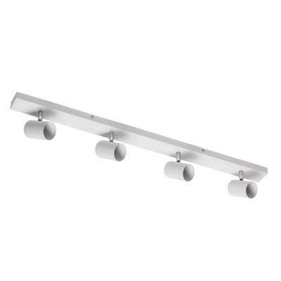 CGC Lighting Cgc Veneto White Gu10 Ceiling Spotlight Four Head Adjustable Bar Light - image 1