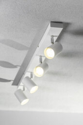 CGC Lighting Cgc Veneto White Gu10 Ceiling Spotlight Four Head Adjustable Bar Light - thumbnail 2