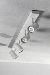 CGC Lighting Cgc Veneto White Gu10 Ceiling Spotlight Four Head Adjustable Bar Light - thumbnail 3