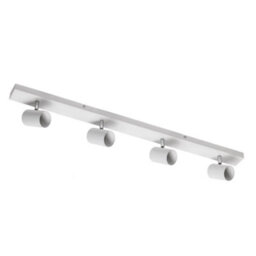 CGC Lighting Cgc Veneto White Gu10 Ceiling Spotlight Four Head Adjustable Bar Light - thumbnail 1
