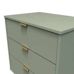 Fuji 3 Drawer Chest In Reed Green (Ready Assembled) - thumbnail 4