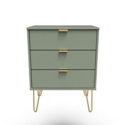 Fuji 3 Drawer Chest In Reed Green (Ready Assembled) - thumbnail 1