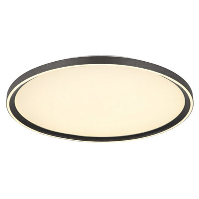 Luminosa Lighting Luminosa Dublin 50Cm Integrated Led Semi Flush Ceiling Light Grey Led Dimmable 2700-6000K Remote Control - image 1