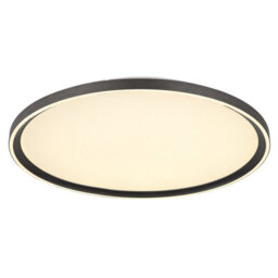 Luminosa Lighting Luminosa Dublin 50Cm Integrated Led Semi Flush Ceiling Light Grey Led Dimmable 2700-6000K Remote Control
