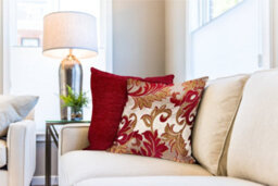 Swirls Cushion Cover In Red Wine - thumbnail 2