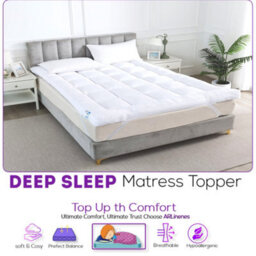 ARLinens Microfiber Mattress Topper 10Cm Mattress Protector Cover Elastic Corner Straps 4 Inch Deep Mattress Toppers - thumbnail 5