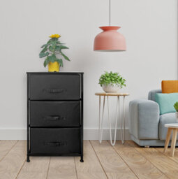 Clarisworld Drawers Storage Tower Dresser - Wood Top, Sturdy Steel Frame, Organizer Unit For Bedroom, Hallway, Entryway, Closets. - thumbnail 3