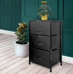 Clarisworld Drawers Storage Tower Dresser - Wood Top, Sturdy Steel Frame, Organizer Unit For Bedroom, Hallway, Entryway, Closets. - thumbnail 5