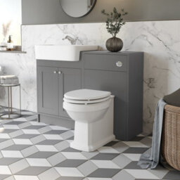 Affine Traditional Vanity Basin Unit & Toilet Combination Unit Bathroom Furniture Grey - thumbnail 2