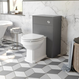 Affine Traditional Vanity Basin Unit & Toilet Combination Unit Bathroom Furniture Grey - thumbnail 6