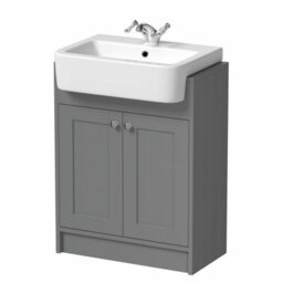 Affine Traditional Vanity Basin Unit & Toilet Combination Unit Bathroom Furniture Grey - thumbnail 7