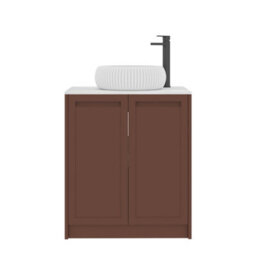 Royal Bathrooms Royal Bathroom Elmore 700mm Terracotta Clay Freestanding Countertop Bathroom Vanity Unit 2 Door With Milan Basin - thumbnail 7