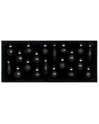Werchristmas Black Glass Baubles 20 Pack - image 1