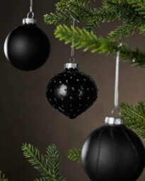 Werchristmas Black Glass Baubles 20 Pack - thumbnail 3