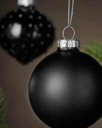 Werchristmas Black Glass Baubles 20 Pack - thumbnail 6