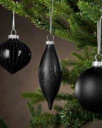 Werchristmas Black Glass Baubles 20 Pack - thumbnail 5