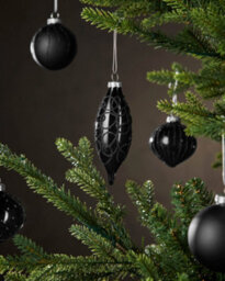 Werchristmas Black Glass Baubles 20 Pack - thumbnail 2