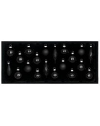 Werchristmas Black Glass Baubles 20 Pack - thumbnail 1