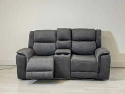 Hannah Electric Recliner Sofa Set With Cupholders 3+2 Seater  Soft Grey Micro Fabric  Led Lights  Usb Ports - thumbnail 7
