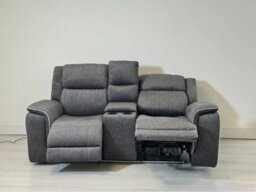 Hannah Electric Recliner Sofa Set With Cupholders 3+2 Seater  Soft Grey Micro Fabric  Led Lights  Usb Ports - thumbnail 9