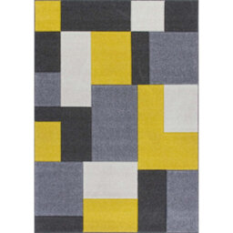 Melrose Salerno Omega Yellow Blocks Patterned Design Large Indoor Area Rug 160/230Cm - thumbnail 5