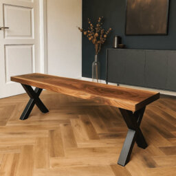 Ashford Blake Solid Walnut Bench - 270Cm - thumbnail 1
