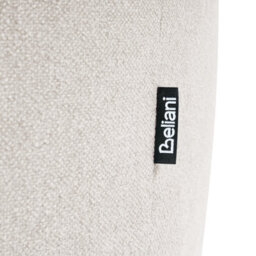 Wyld And Coco Everluxe White Fabric Ottoman With Plush Texture And Cylindrical Nylon Legs, 100 X 70 X 45 Cm - thumbnail 6