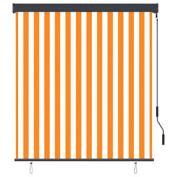 Berkfield Harmful Outdoor Roller Blind 140X250 Cm White And Orange