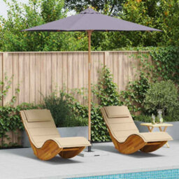 Berkfield Garden Parasol Dark Grey 270 X 270 X 260 Cm Bamboo