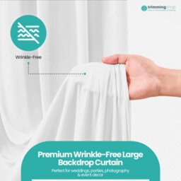 Neel Blue 3X3 Metres Ice Silk Backdrop Photography Curtains, White - thumbnail 6
