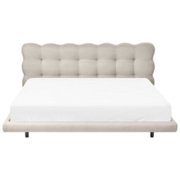 Beliani Bed Fabric Soulisse 180 X 200 Cm (Eu Super King) Beige - thumbnail 6