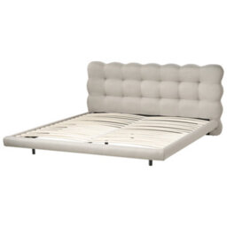 Beliani Bed Fabric Soulisse 180 X 200 Cm (Eu Super King) Beige - thumbnail 4