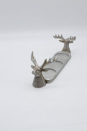 Christmas Silver Stag Pillar Candle Holder - thumbnail 9