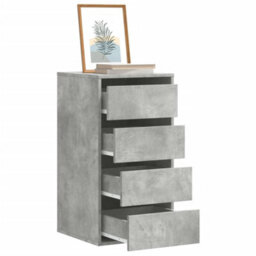 Walplus Corner Chest Of Drawers Concrete Grey 40X41X76 Cm Engineered Wood