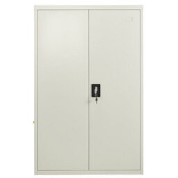 MMT Funiture Designs Metal Storage Cupboard Grey 2 Door Tall Lockable Steel Filing Cabinet 3 Shelves Office, Garage Tool, Utility, Kitchen Use - thumbnail 4