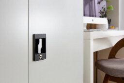 MMT Funiture Designs Metal Storage Cupboard Grey 2 Door Tall Lockable Steel Filing Cabinet 3 Shelves Office, Garage Tool, Utility, Kitchen Use - thumbnail 9