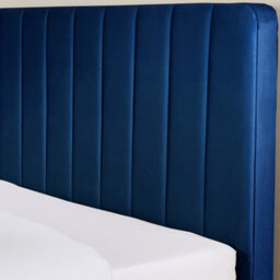 Aspire Verona Plush Velvet Bed Frame, Upholstered Platform Bed In Pink, Navy, Steel Or Cream, Single To Super King - thumbnail 4