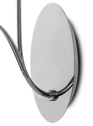 Luminosa Lighting Luminosa Andrea Wall Light, Polished Chrome, White Shades, Black Crystal Droplets - thumbnail 3