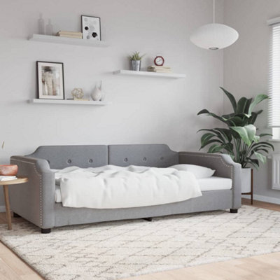 Berkfield Day Bed Light Grey 90X190 Cm Fabric - image 1