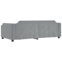 Berkfield Day Bed Light Grey 90X190 Cm Fabric - thumbnail 5