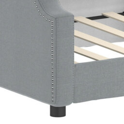 Berkfield Day Bed Light Grey 90X190 Cm Fabric - thumbnail 6