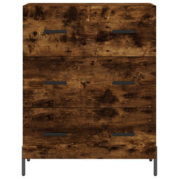 Berkfield Sideboard Smoked Oak 69.5X34X90 Cm Engineered Wood - thumbnail 5