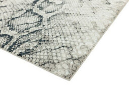 Grey Modern Animal Easy To Clean Living Room Bedroom & Dining Room Rug-80Cm X 150Cm - thumbnail 4