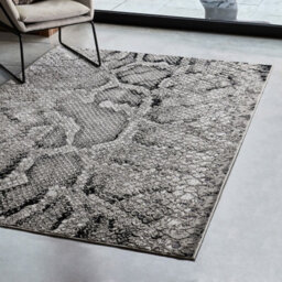 Grey Modern Animal Easy To Clean Living Room Bedroom & Dining Room Rug-80Cm X 150Cm - thumbnail 1