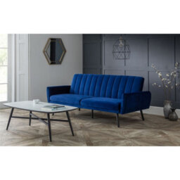 iLikeStores Ocean Blue Velvet Sofa Bed - 2 Seater - thumbnail 1