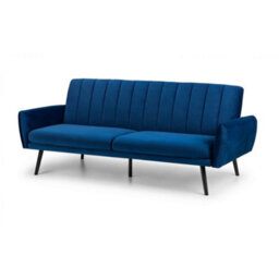 iLikeStores Ocean Blue Velvet Sofa Bed - 2 Seater - thumbnail 4