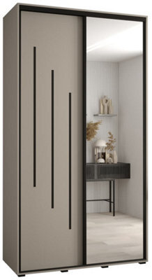 Arte Elegant Dakota Ix Sliding Door Wardrobe 1400mm - Space-Saving Storage With Mirrored Door, Hanging Rails, Shelves H2350mm D600mm - image 1