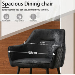 Sonara Dining Chair Faux Leather Modern Style For Dining Room Set Of 2 - thumbnail 5
