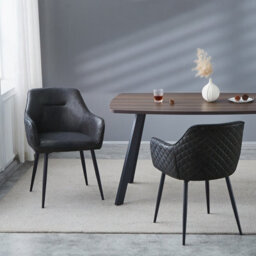 Sonara Dining Chair Faux Leather Modern Style For Dining Room Set Of 2 - thumbnail 2