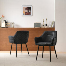 Sonara Dining Chair Faux Leather Modern Style For Dining Room Set Of 2 - thumbnail 3